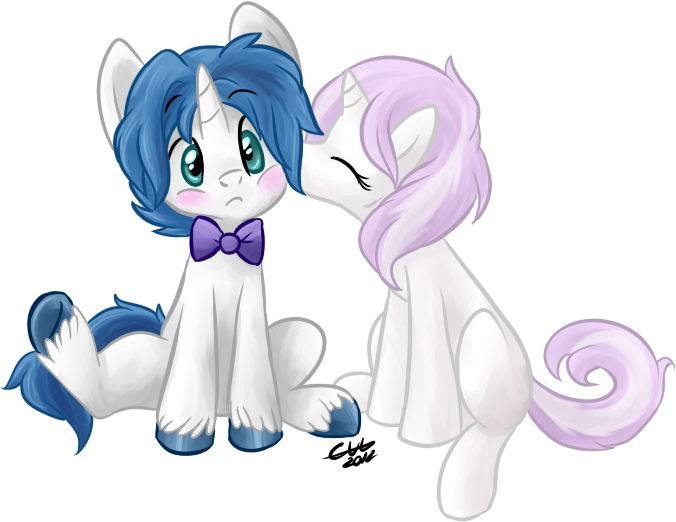 Fizzy Dog, Blushing, Bowtie, Colt, Cute, Fancyfleur, - Fancy Pants And Fleur De Lis (676x522)