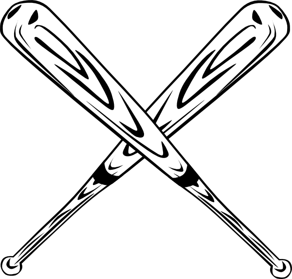 Tacos Clip Art At Clker - Crossed Baseball Bats Vector (754x720)