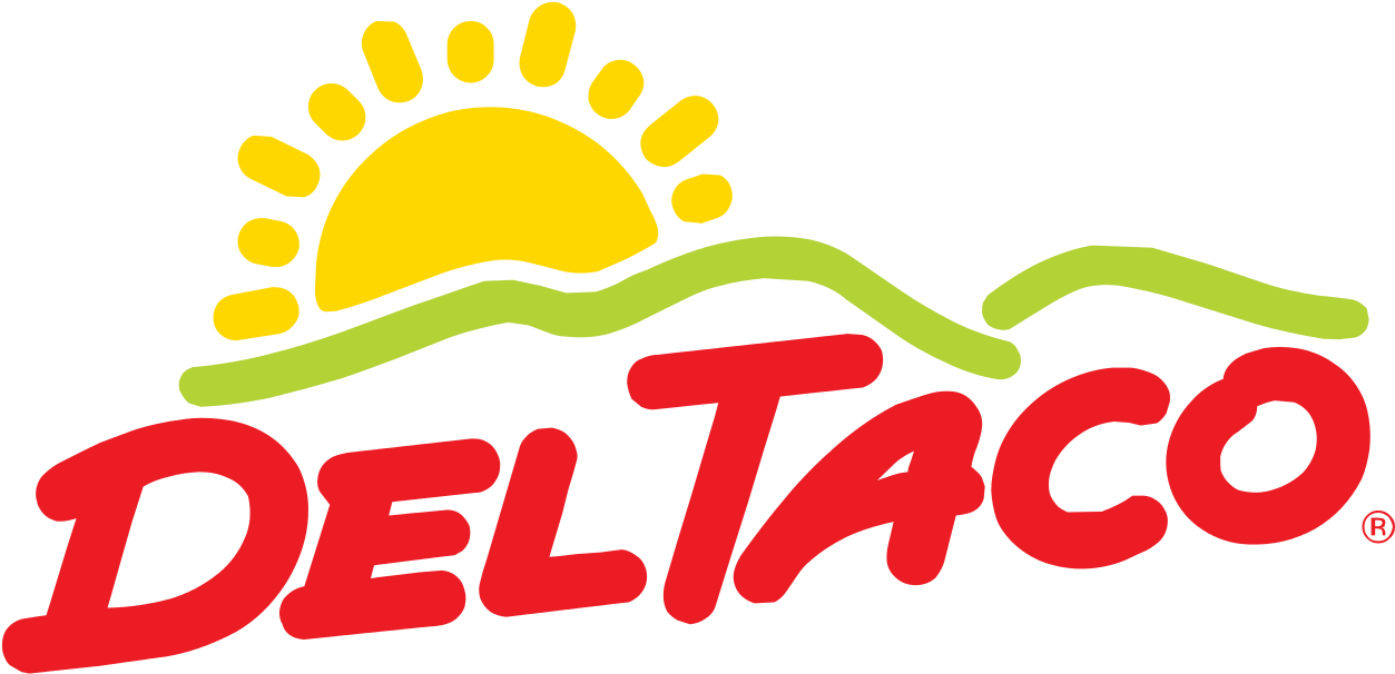 Taco Clipart Del Taco - Del Taco Logo History (1280x629)