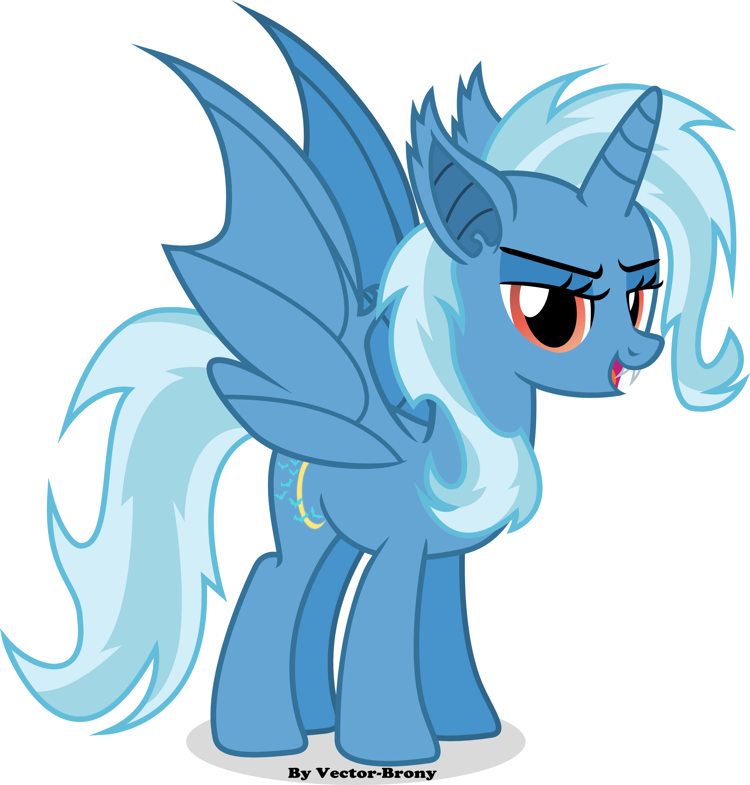 Vector Brony 132 8 Trixie Bat By Vector Brony - My Little Pony Vampire Bats (2984x3126)