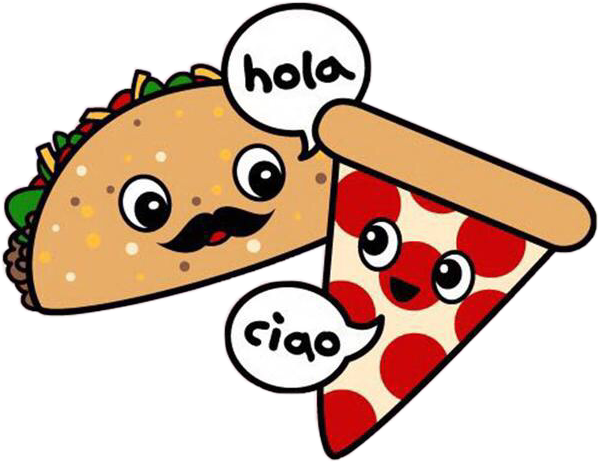 Taco Pizza Hola Ciao Food Reed Yellow Green Brown Black - Pizza Memes (599x462)