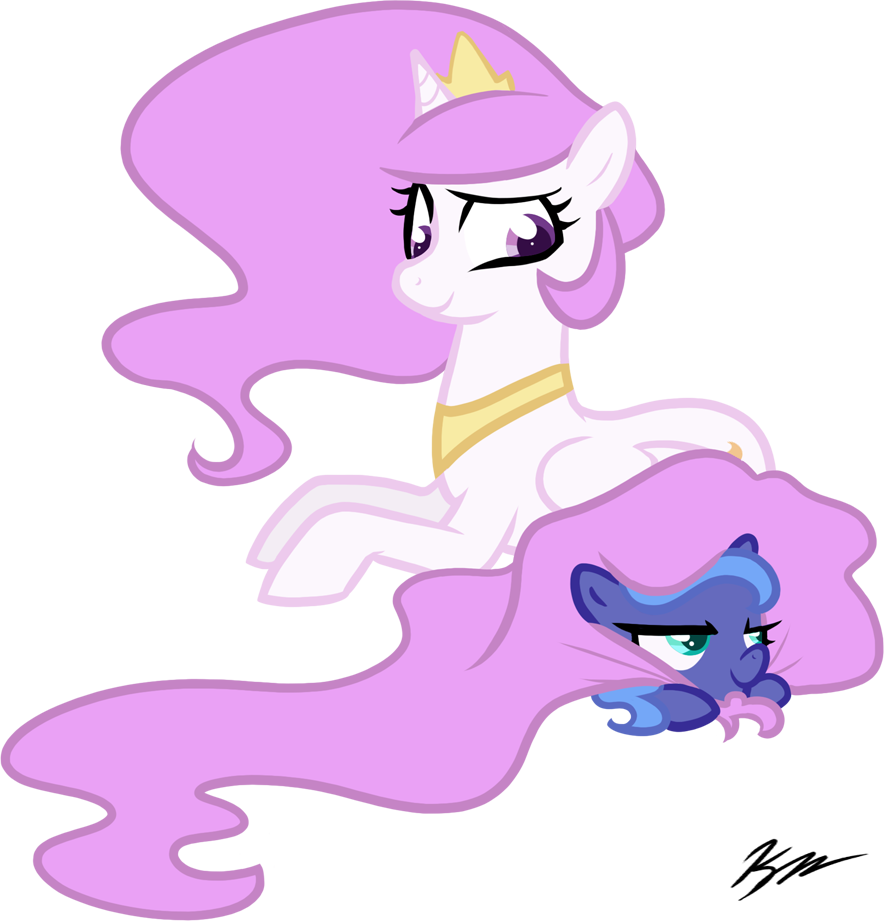 My Little Pony Xxxiii - Mlp Luna And Celestia Filly (884x921)