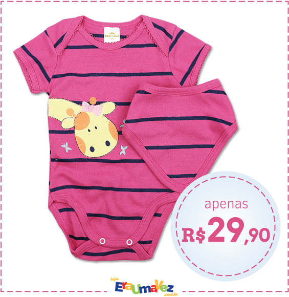 Body Manga Curta Bordado De Girafa Com Bandana Best - Dog Clothes (600x600)