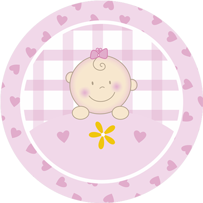 Adesivo Redondo Baby Menina - Number 3 (450x400)