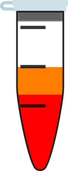 Eppendorf With Blood And One Reagent Clip Art - Emblem (234x590)