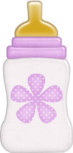 Baby Bottle Clipart - Purple Baby Bottle Clipart (240x500)