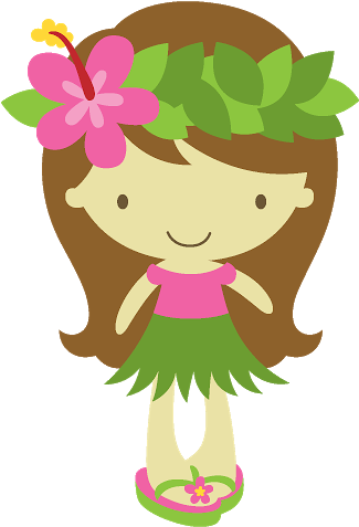 Hawaiian Parties, Hawaiian Baby, Luau Party, Party - Baby Hawaii Girl Clipart (400x500)