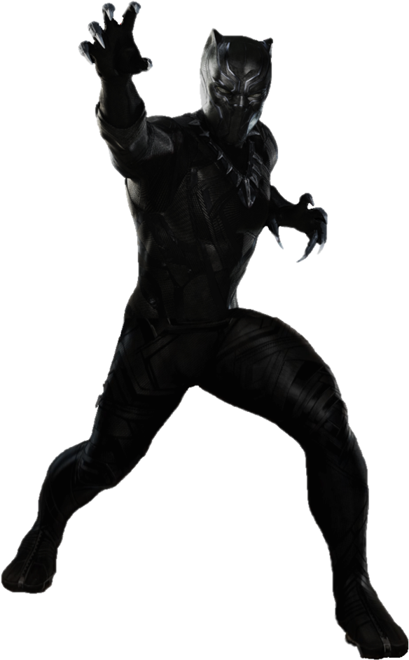 Black Panther Superhero Movie Film Clip Art - Black Panther Super Hero Clip Art (600x1007)