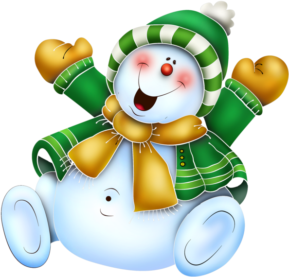 Tubes Noel Bonhomme De Neige - Happy Snowman Ornament (oval) (600x574)