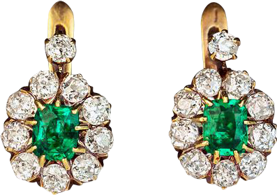 $6,900 Vintage Colombian Emerald And Diamond French - Emerald (396x396)