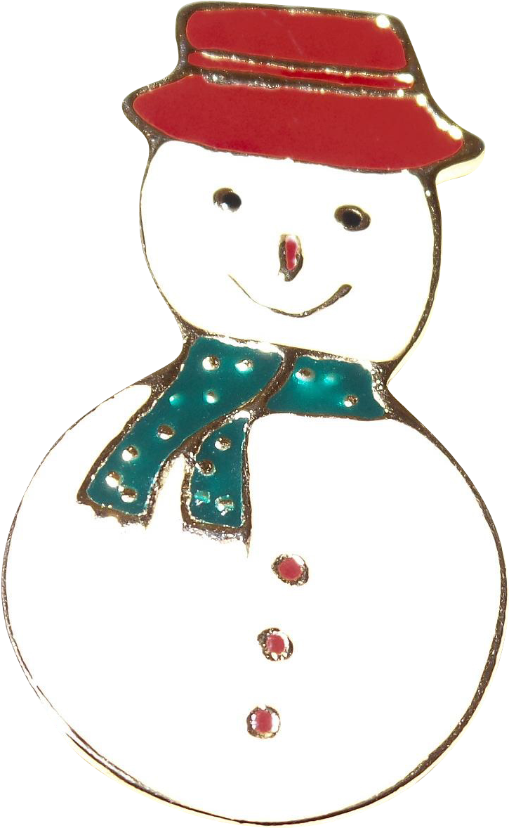 Vintage Snowman Pin Aai Signed - Snowman (1177x1177)