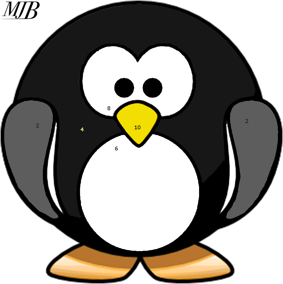 Animal Target Faces - Cartoon Penguin (937x940)