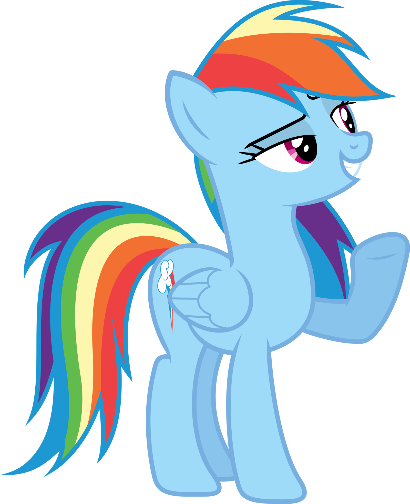 Well See This Blog Here That's A Good Friend Of Mine - Rainbow Dash Vector (1600x1966)