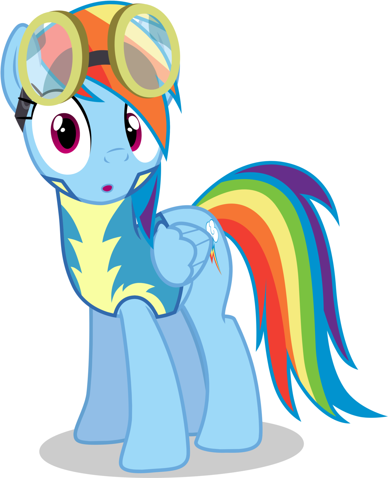 Wonderbolt Cadet Shocked - My Little Pony Rainbow Dash Wonderbolt (1280x1570)