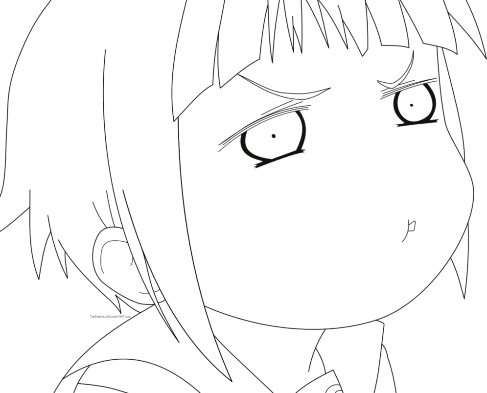 Upotte Fnc Funko Anime Lineart By Emerald Stock On - Line Art (995x803)