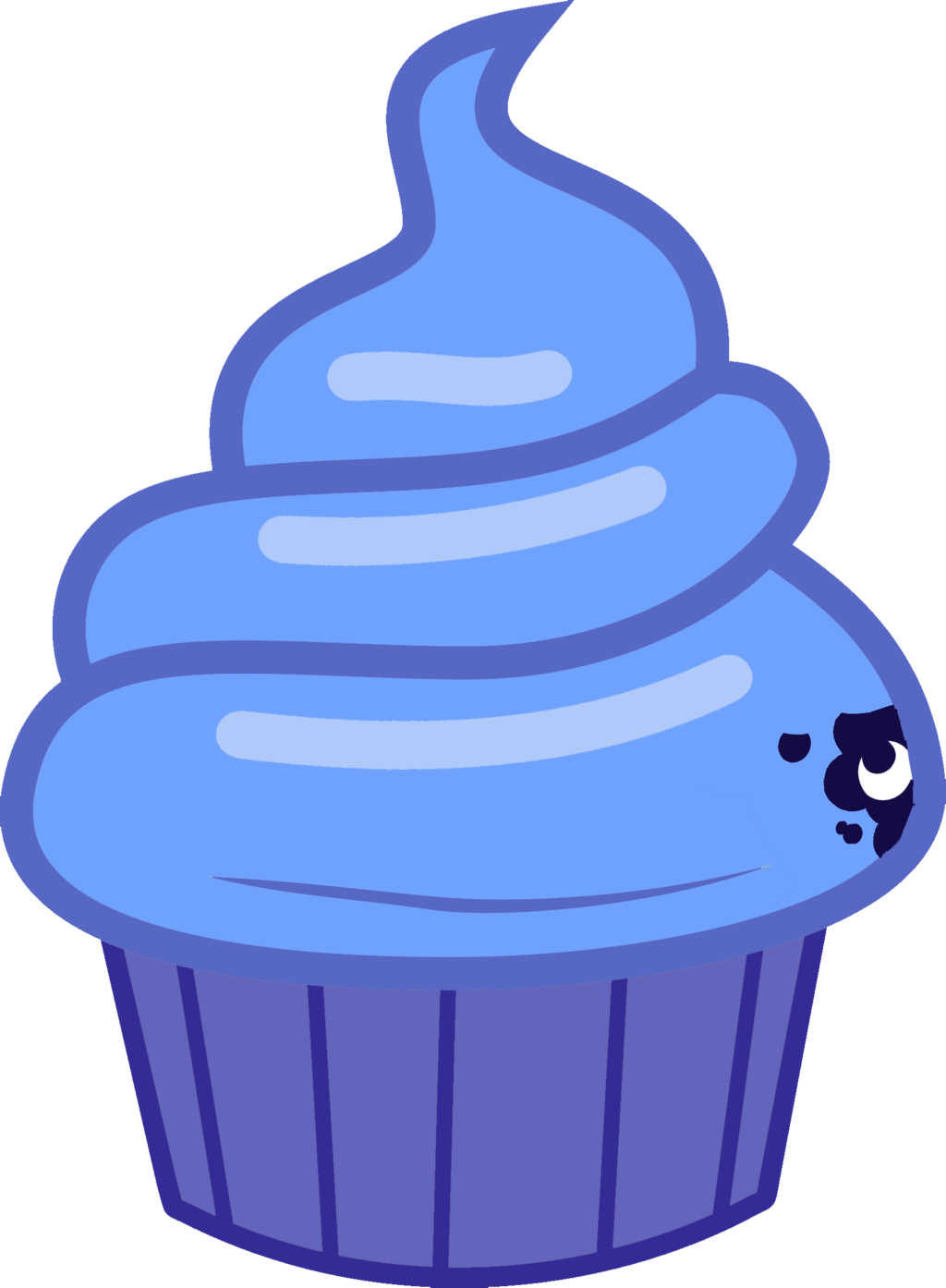 Princess Luna Cupcake By Magicdog93 Princess Luna Cupcake - Transparent Background Cupcake Clip Art (1024x1394)