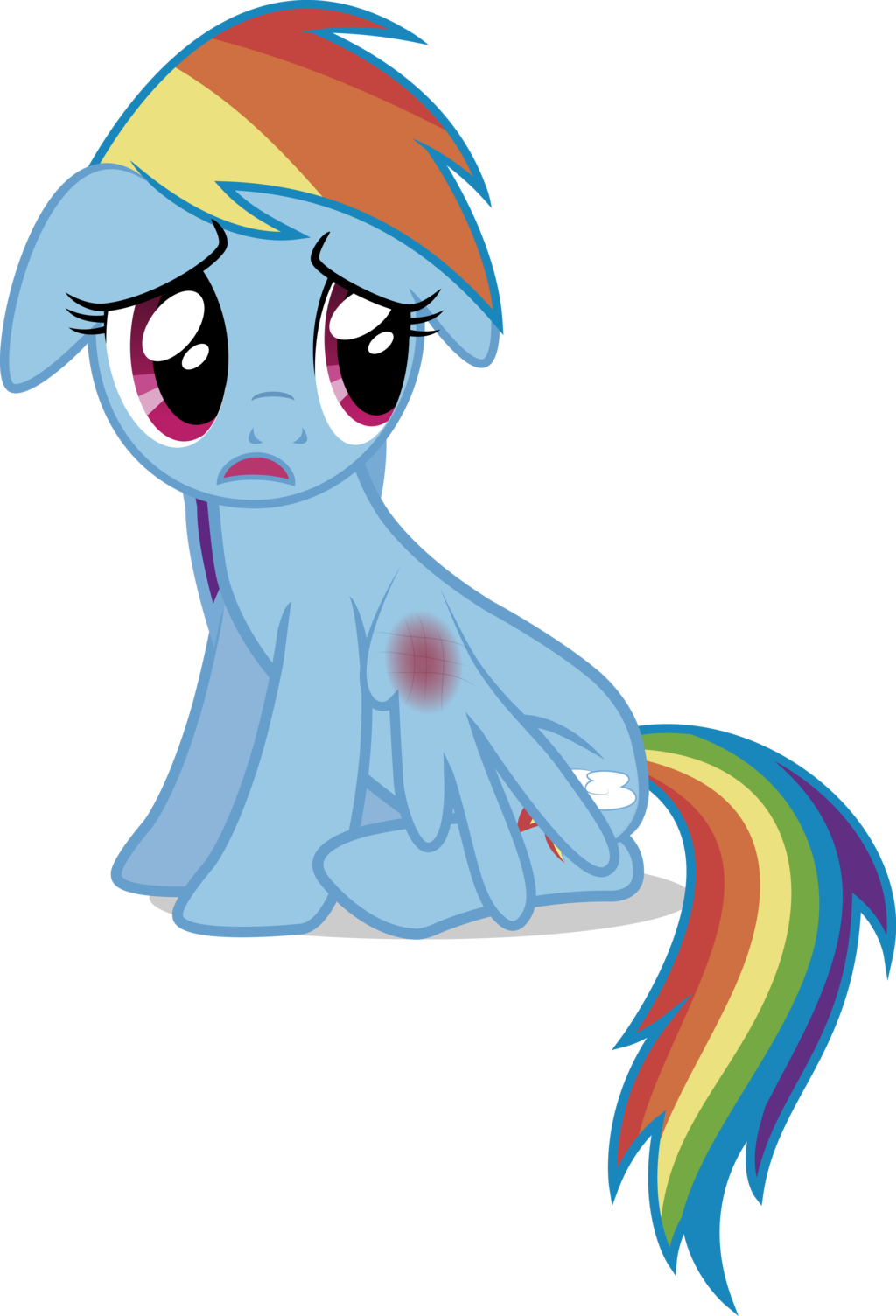 Rainbow Dash Sad Vector For Kids - Rainbow Dash I M Sorry (1024x1504)