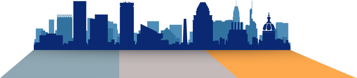 Baltimore City Skyline Silhouette - Baltimore Skyline Images Silhouette (1144x250)