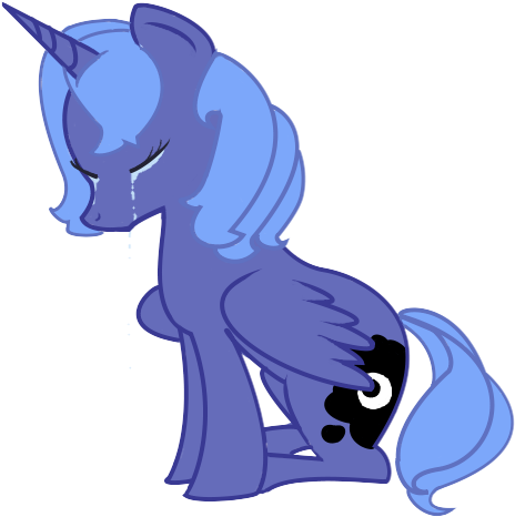 Mlp Fim Sad Luna Vector - Mlp Sad Luna Png (800x600)
