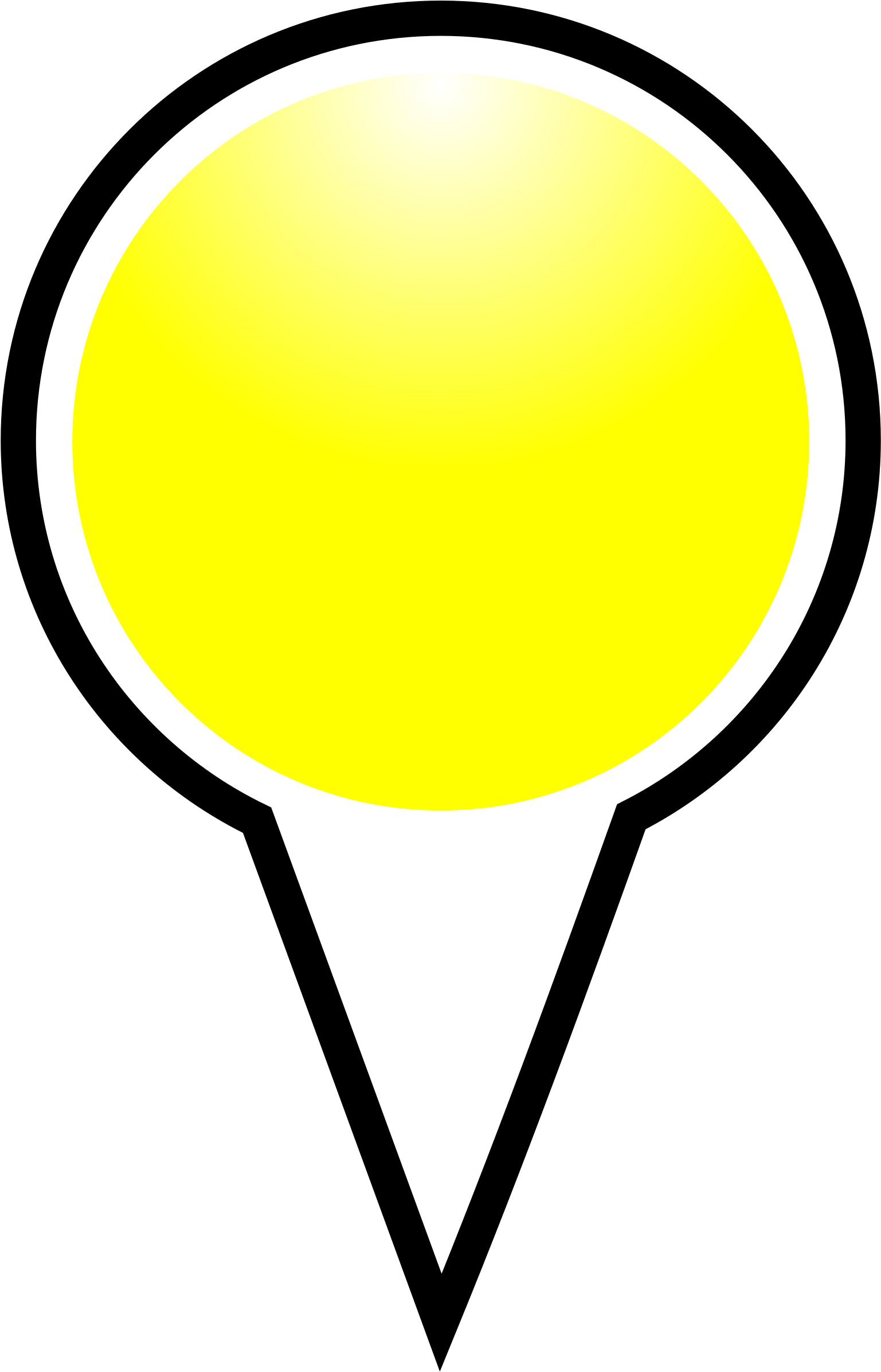 Marker Clipart Yellow - Map Marker Yellow Png (1538x2400)