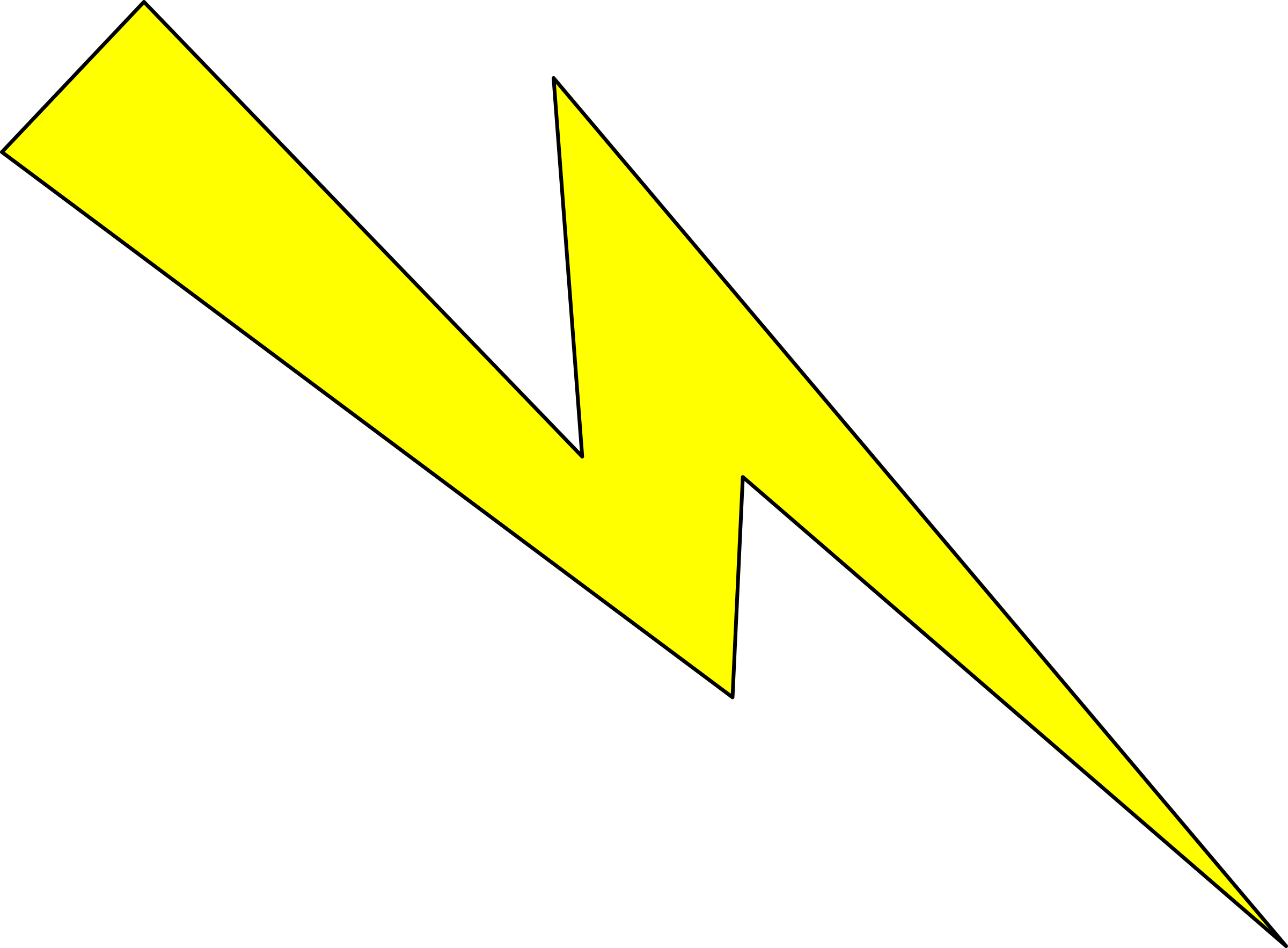 Lightening Clipart Yellow - Lightning Yellow (2400x1766)