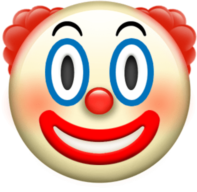 Clown Apple Emoji - Clown Emoji (400x400)