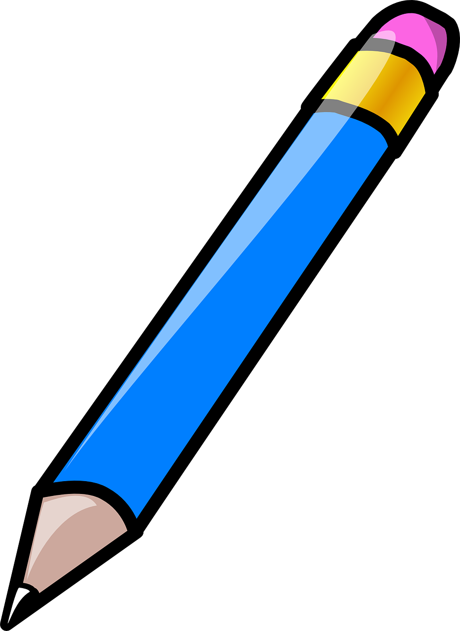 Pencil Eraser Rubber Blue Write Png Image - Purple Pencil Clipart (933x1280)