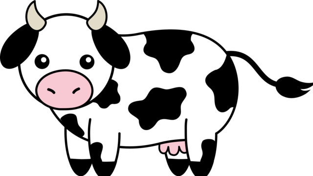 Cow Cartoon Clipart - Cow Clipart (640x360)