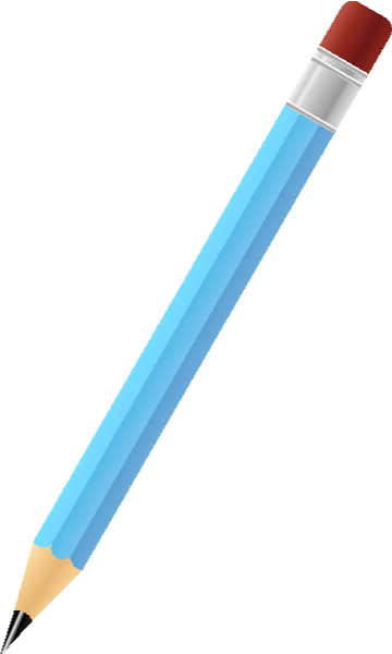 Black Pencil Light Blue - Pen (360x600)