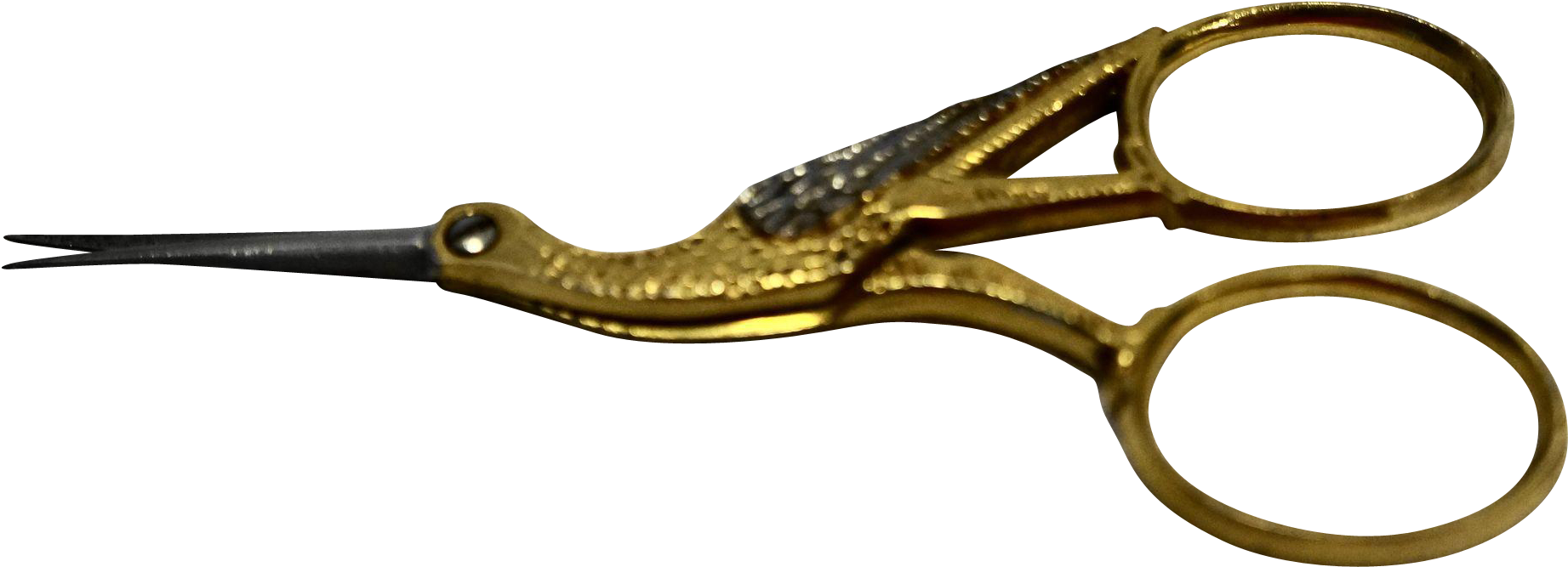 Gold Plated Vintage Embroidery Needlework Scissors - Scissors (1842x1842)