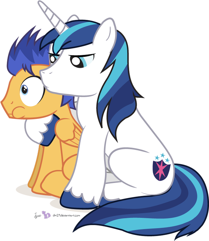 Best Buds By Dm29 - Mlp Shining Armor And Flash Sentry (700x814)