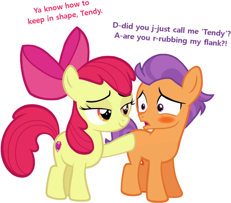 Not So ''tender'' Moment By Lunaticdawn - My Little Pony Apple Bloom And Tender Taps (1024x960)