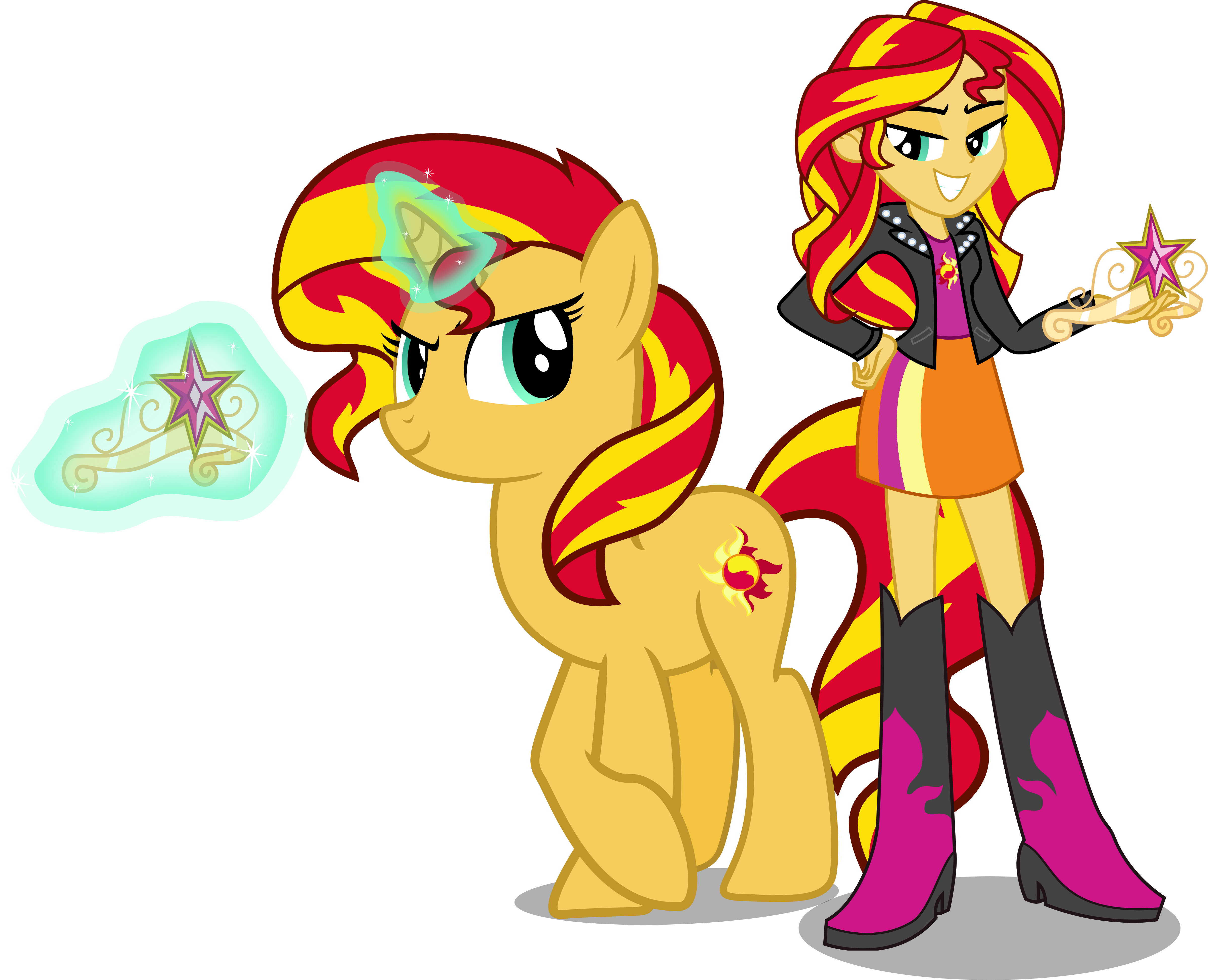 My Little Pony Sunset Shimmer Pony - Sunset Shimmer And Sunset Shimmer (4799x3893)