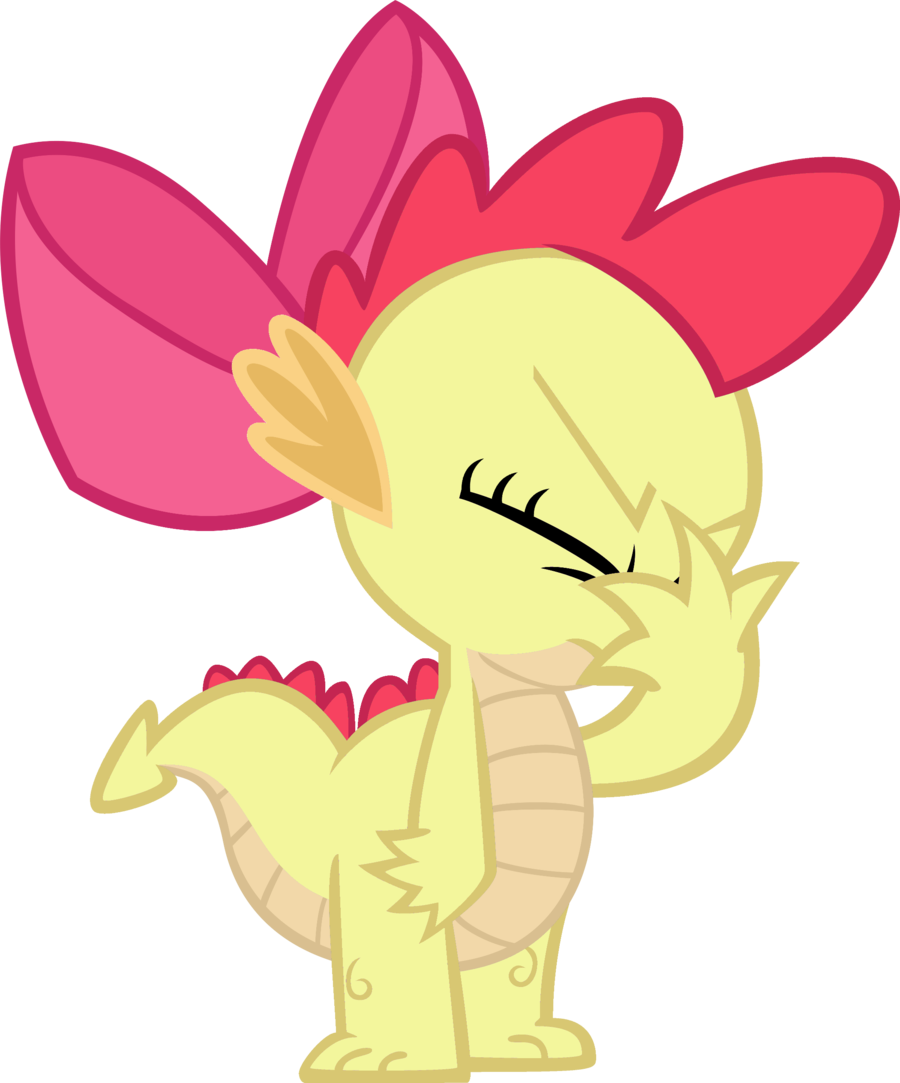 My Little Pony Spike And Applebloom - Apple Bloom The Dragon (900x1083)