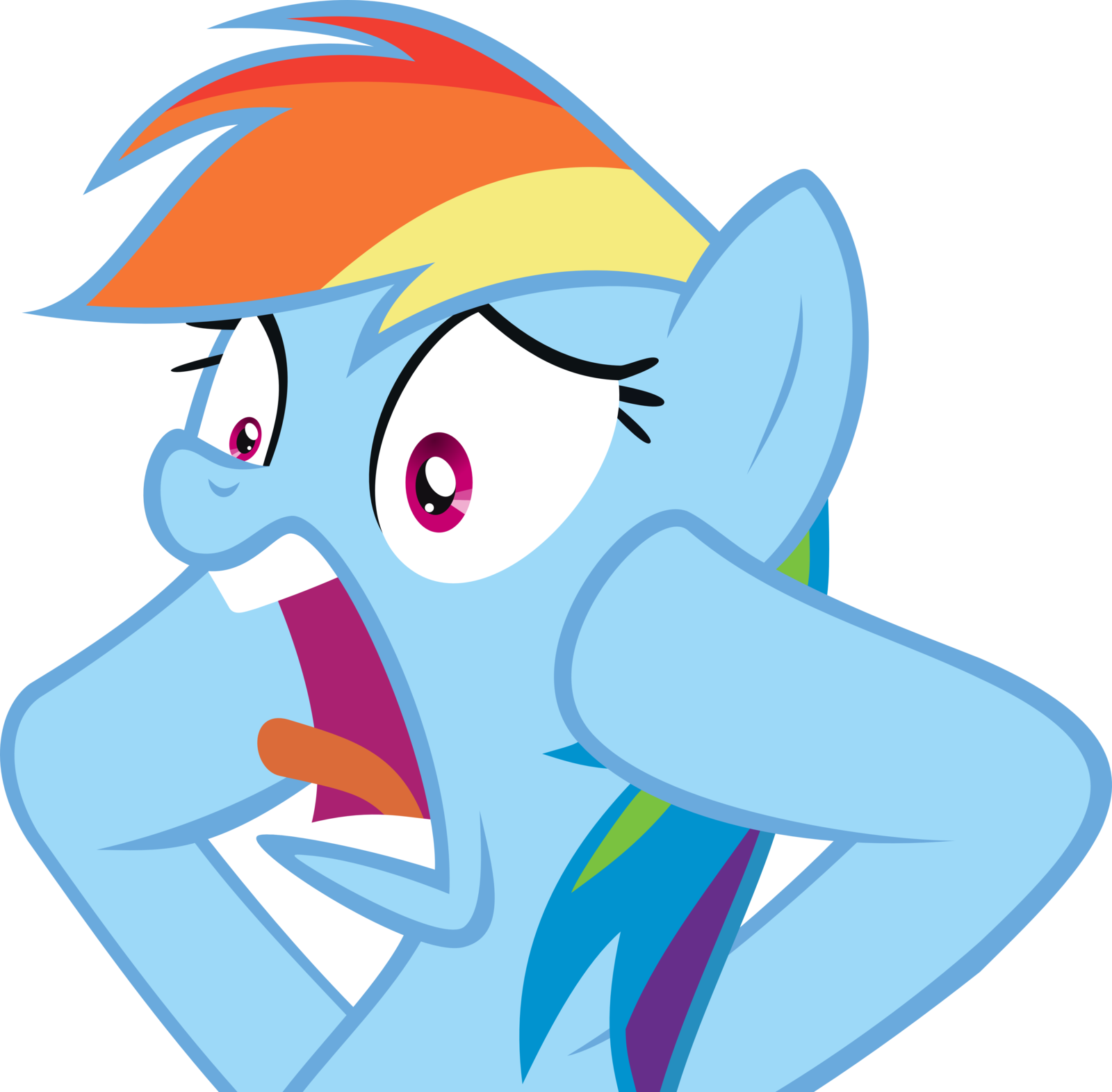 Flash By 4as On Deviantart - My Little Pony Rainbow Dash Shocked (1600x1571)