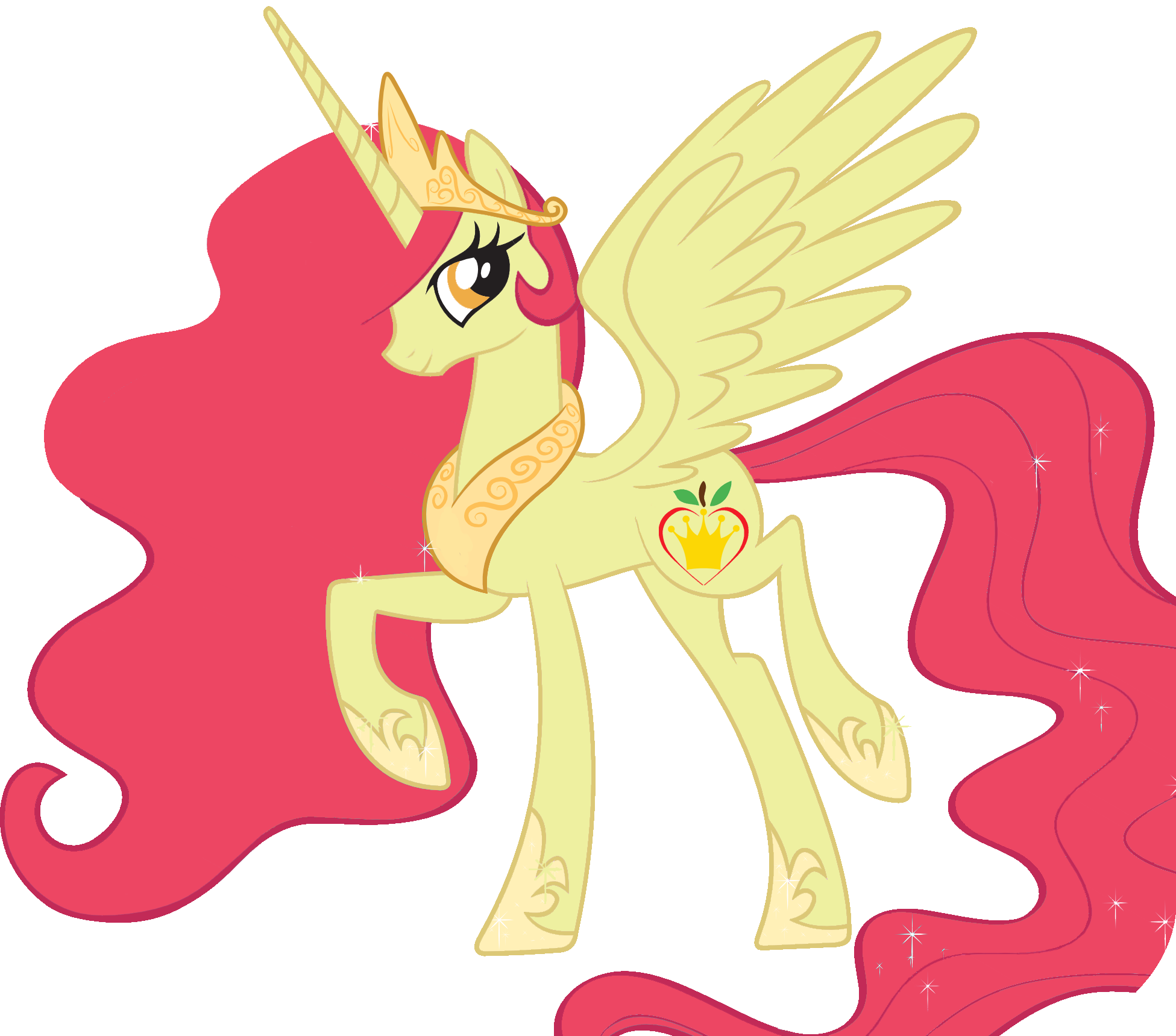 Alicorn, Apple Bloom, Bloomicorn, Fusion, Pony, Princess - My Little Pony Apple Bloom (1951x1719)
