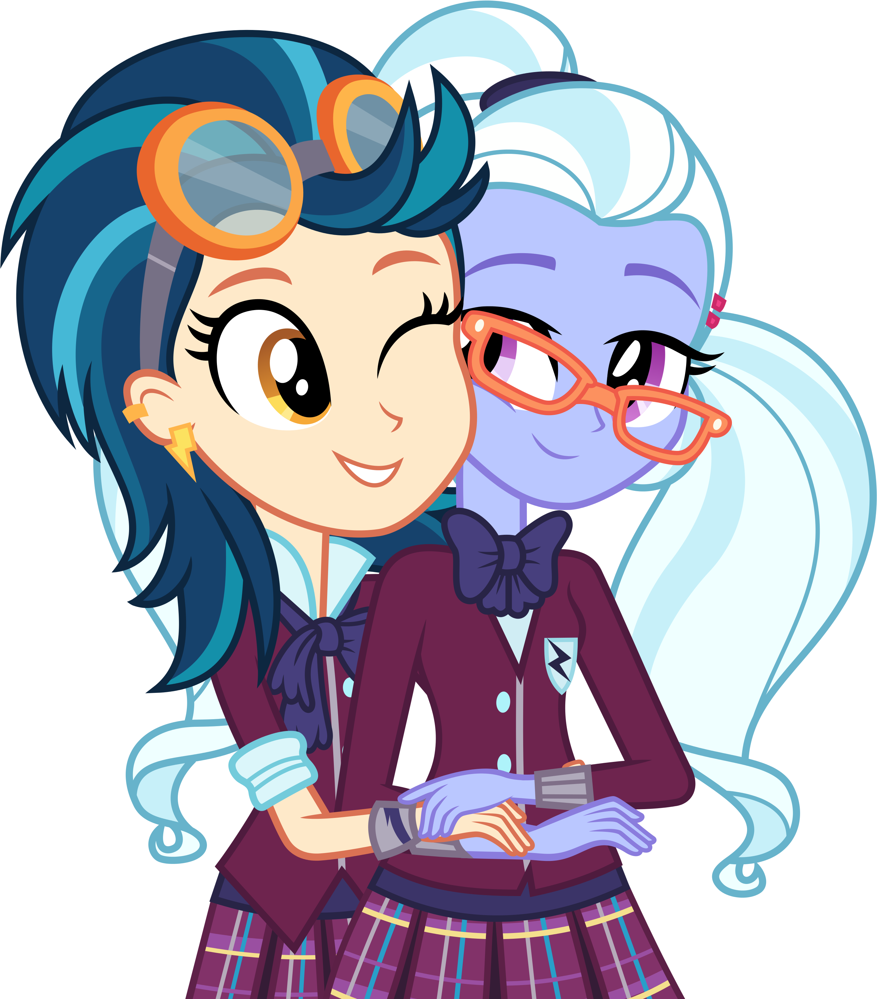 Scootaloo And Applebloom Kiss - Mlp Indigo Zap And Sugarcoat (3000x3315)