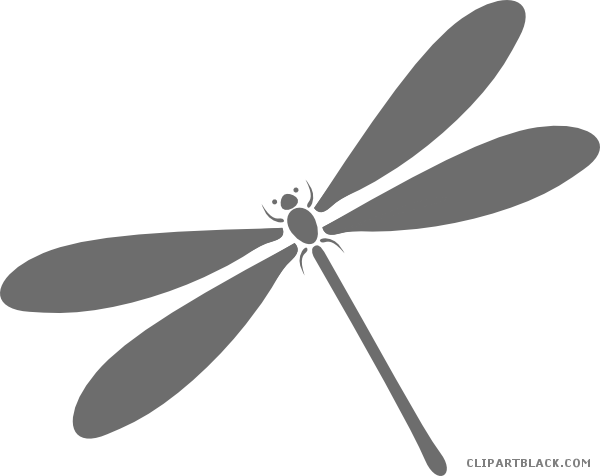 Amazing Dragonfly Animal Free Black White Clipart Images - Dragonfly Clipart Blue (600x476)