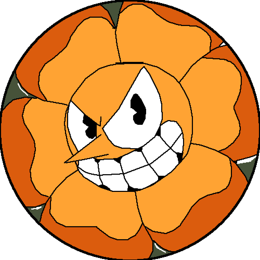 Im Sorry Cagney - Cuphead Floral Fury Death (1000x1000)