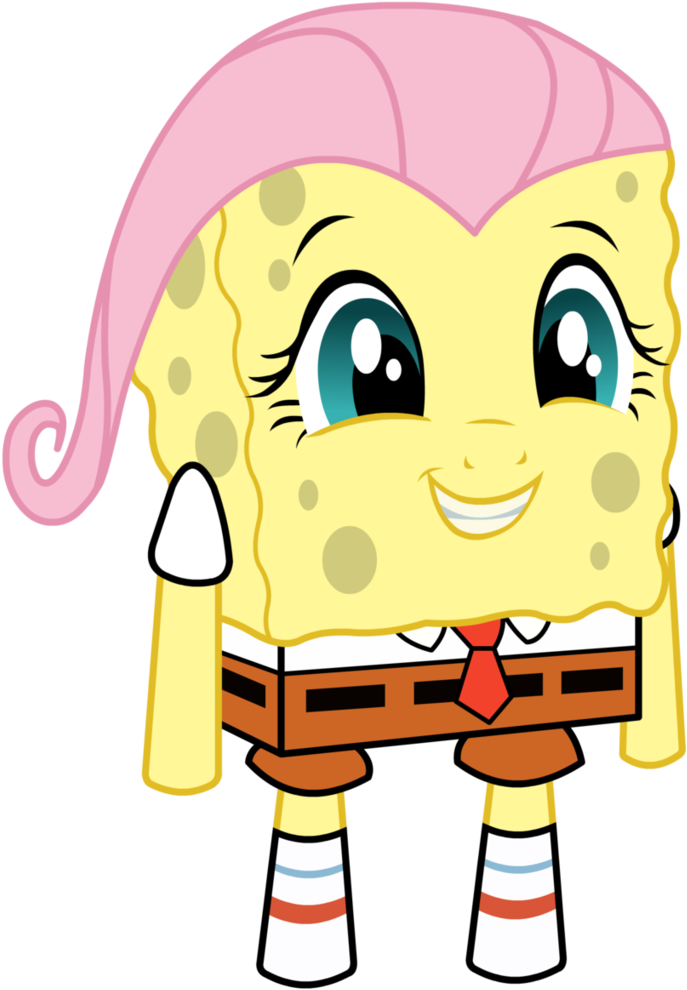 Artist Needed, Fluttershy, My Waifus Have Fused, Safe, - Spongebob With Transparent Background (766x1044)