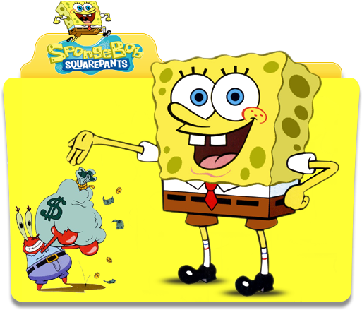 Spongebob Folder Icon By Sholang - Mr Krabs With Money (512x512)
