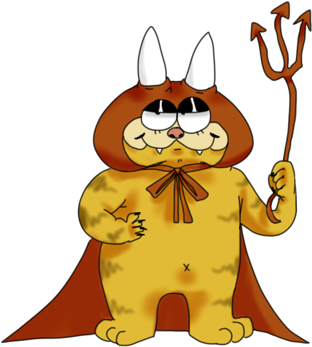 Devil Garfield By Fart-god - Comics (655x742)
