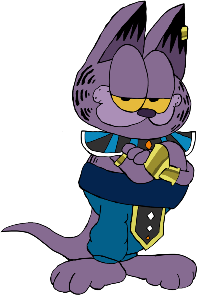 Beerus Garfield By Heardthebird - Beerus Garfield (734x1089)