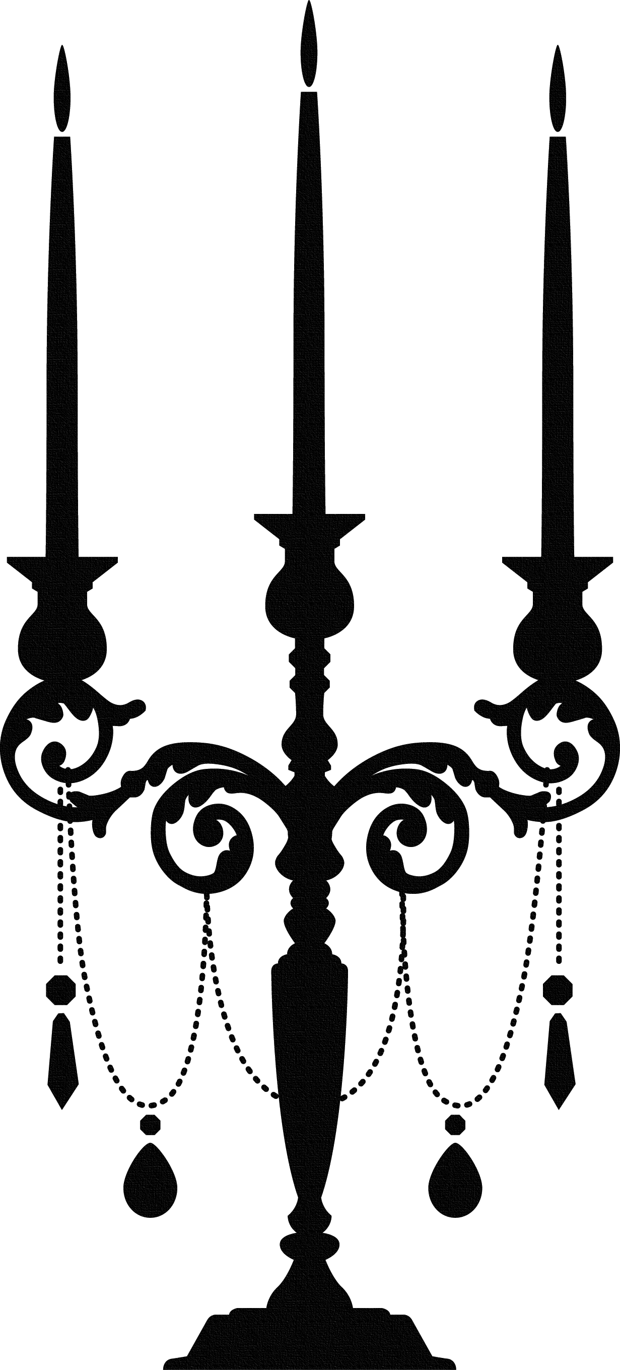 Clipart Png Coleccion Glamour - Candelabra Silhouette (1231x2719)