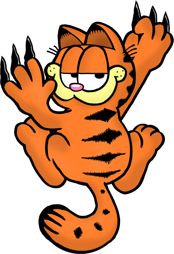 Garfield By Cartcoon - Garfield Png (735x1087)