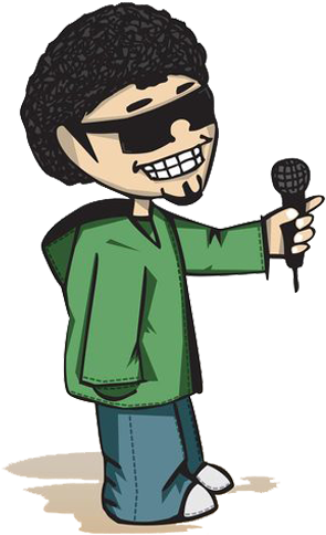 Hip Hop Cartoon Character Rapper - Vector Graphics (501x501)