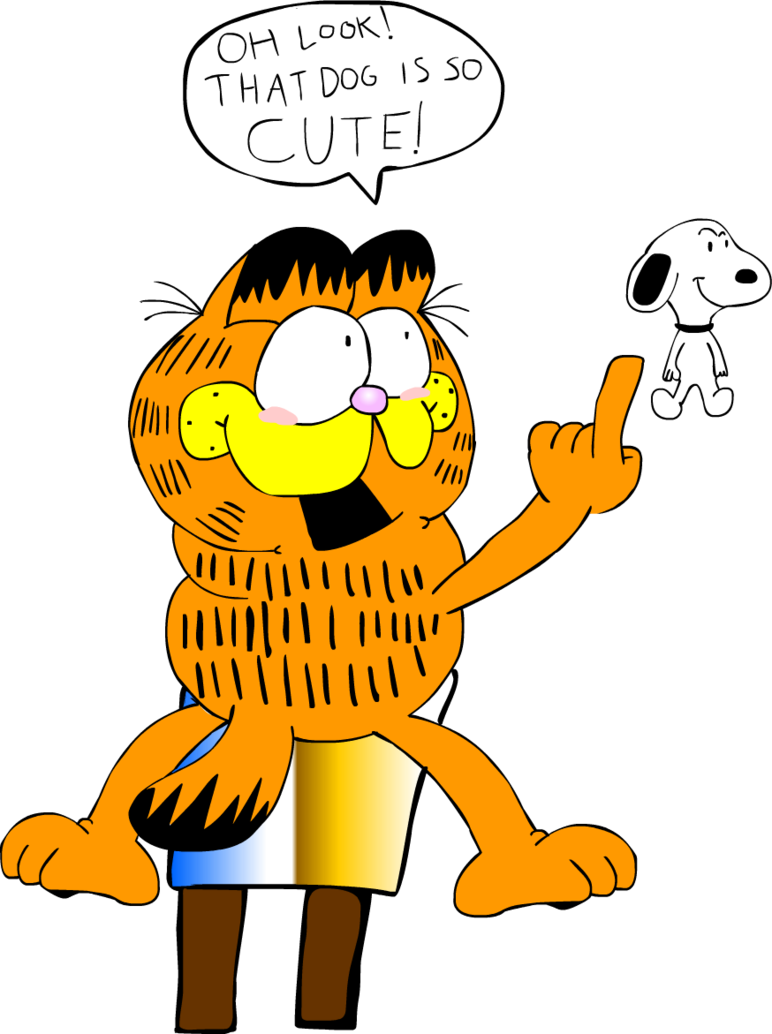 Garfield Blushing By Bartsimpsonfan2015 - Cartoon (772x1034)