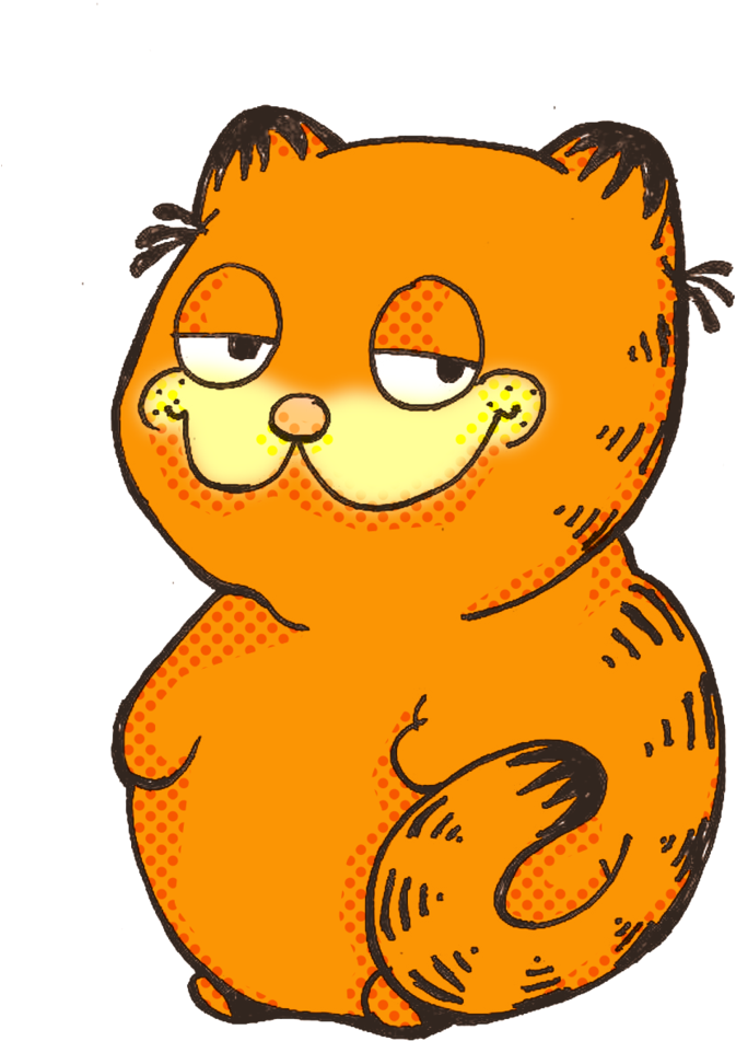 Kawaii Garfield Color By Pcgaijin - Comics (734x1089)