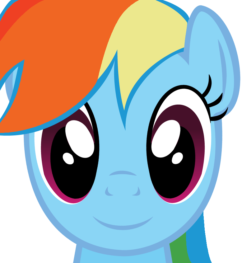 Rainbow Dash Face By Maybyaghost - Rainbow Dash Face Drawing (778x845)