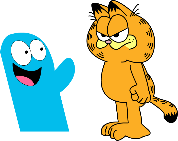 Bloo And Garfield By Theiransonic - Cartoon (728x580)